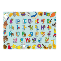 INDIVIDUALES ABECEDARIOS INFANTIL - INGLES Y ESPAÑOL - LAVABLE